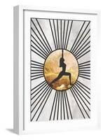 Black Gold Yoga Sun 3-Sarah Manovski-Framed Giclee Print