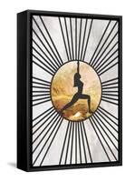 Black Gold Yoga Sun 3-Sarah Manovski-Framed Stretched Canvas