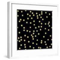 Black Golden Round Confetti-Tina Lavoie-Framed Giclee Print