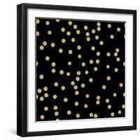 Black Golden Round Confetti-Tina Lavoie-Framed Giclee Print