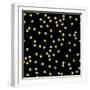 Black Golden Round Confetti-Tina Lavoie-Framed Giclee Print