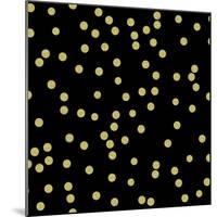 Black Golden Round Confetti-Tina Lavoie-Mounted Giclee Print