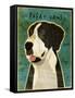 Black Great Dane No Crop-John W Golden-Framed Stretched Canvas