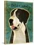 Black Great Dane No Crop-John W Golden-Stretched Canvas