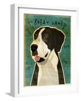 Black Great Dane No Crop-John W Golden-Framed Giclee Print