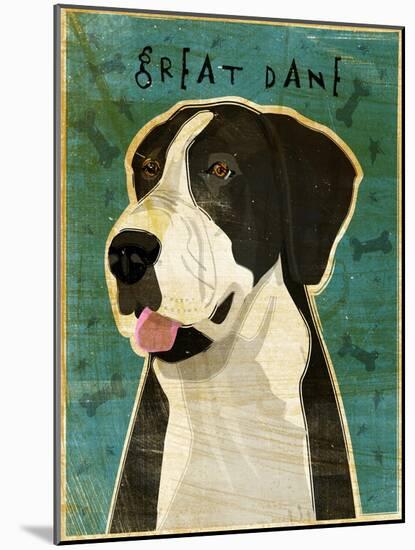 Black Great Dane No Crop-John W Golden-Mounted Giclee Print