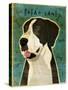 Black Great Dane No Crop-John W Golden-Stretched Canvas