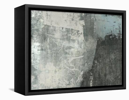 Black & Grey & Blue I-Studio W-Framed Stretched Canvas