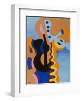 Black Guitar, 2009-Jan Groneberg-Framed Giclee Print