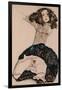 Black-Haired Girl with Lifted Skirt, 1911-Egon Schiele-Framed Giclee Print