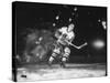 Black Hawks Player Bobby Hull in Game Against Montreal Canadians-Francis Miller-Stretched Canvas