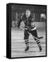 Black Hawks Player Bobby Hull in Game Against Montreal Canadians-Francis Miller-Framed Stretched Canvas