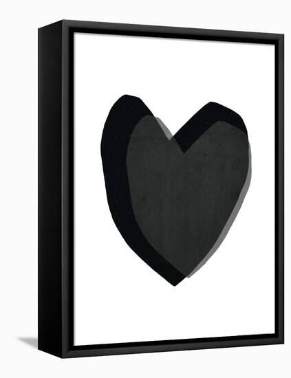 Black Heart-Seventy Tree-Framed Stretched Canvas