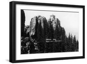 Black Hills Nat'l Forest, South Dakota - Harney Peak Look-out Station-Lantern Press-Framed Art Print