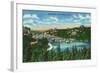 Black Hills, South Dakota, Aerial View of Sylvan Lake-Lantern Press-Framed Art Print