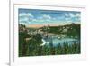 Black Hills, South Dakota, Aerial View of Sylvan Lake-Lantern Press-Framed Art Print