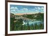 Black Hills, South Dakota, Aerial View of Sylvan Lake-Lantern Press-Framed Art Print