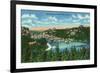 Black Hills, South Dakota, Aerial View of Sylvan Lake-Lantern Press-Framed Art Print