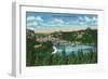 Black Hills, South Dakota, Aerial View of Sylvan Lake-Lantern Press-Framed Art Print