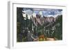 Black Hills, South Dakota, Needles Highway View of Horseshoe Curve-Lantern Press-Framed Art Print