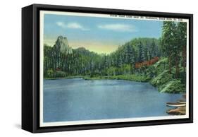 Black Hills, South Dakota, View of Horse Thief Lake near Mount Rushmore-Lantern Press-Framed Stretched Canvas