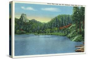 Black Hills, South Dakota, View of Horse Thief Lake near Mount Rushmore-Lantern Press-Stretched Canvas