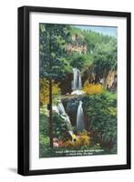 Black Hills, South Dakota, View of Rough Lock Falls, Little Spearfish Canyon-Lantern Press-Framed Art Print