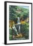 Black Hills, South Dakota, View of Rough Lock Falls, Little Spearfish Canyon-Lantern Press-Framed Art Print