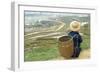 Black Hmong Ethnic Group and Rice Fields, Sapa Area, Vietnam, Indochina, Southeast Asia, Asia-Bruno Morandi-Framed Photographic Print