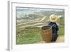 Black Hmong Ethnic Group and Rice Fields, Sapa Area, Vietnam, Indochina, Southeast Asia, Asia-Bruno Morandi-Framed Photographic Print