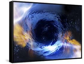 Black Hole, Conceptual Artwork-Victor Habbick-Framed Stretched Canvas