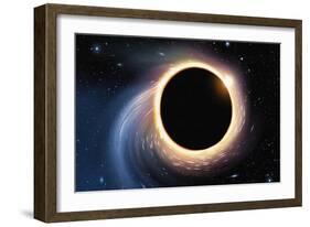 Black Hole - Digital Painting-anatomyofrockthe-Framed Art Print