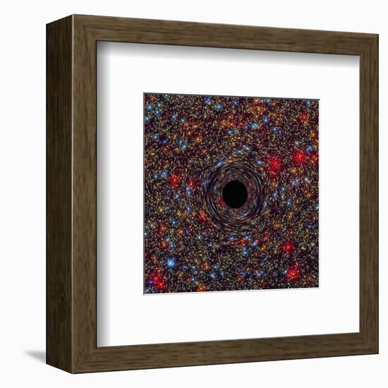 Black Hole in NGC 1600-null-Framed Art Print