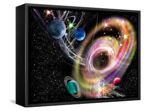 Black Hole-Victor Habbick-Framed Stretched Canvas