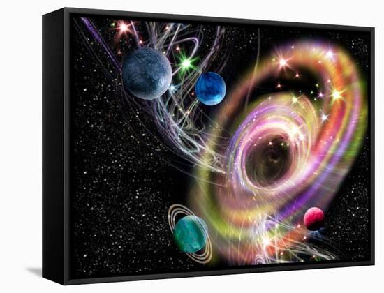 Black Hole-Victor Habbick-Framed Stretched Canvas