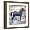 Black Horse I-Irena Orlov-Framed Art Print