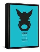 Black Horse Multilingual Poster-NaxArt-Framed Stretched Canvas