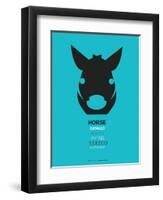 Black Horse Multilingual Poster-NaxArt-Framed Art Print