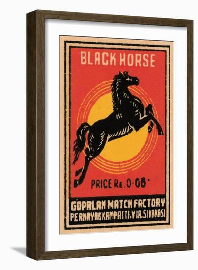 Black Horse-null-Framed Art Print