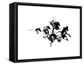 Black Horses-Robert Farkas-Framed Stretched Canvas