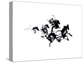 Black Horses-Robert Farkas-Stretched Canvas