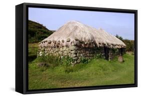 Black House, Colbost Folk Museum, Skye, Highland, Scotland-Peter Thompson-Framed Stretched Canvas