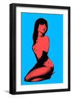 Black in Blue Annimo-null-Framed Art Print