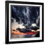 Black Ink Sky II-Philippe Sainte-Laudy-Framed Photographic Print