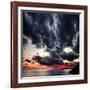 Black Ink Sky II-Philippe Sainte-Laudy-Framed Photographic Print