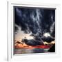 Black Ink Sky II-Philippe Sainte-Laudy-Framed Photographic Print