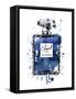 Black Inky Perfume in Navy-Amanda Greenwood-Framed Stretched Canvas