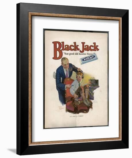 Black Jack Chewing Gum in Licorice Flavour-null-Framed Art Print