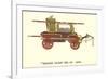 Black Joke Vintage Fire Wagon-null-Framed Premium Giclee Print