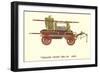 Black Joke Vintage Fire Wagon-null-Framed Art Print